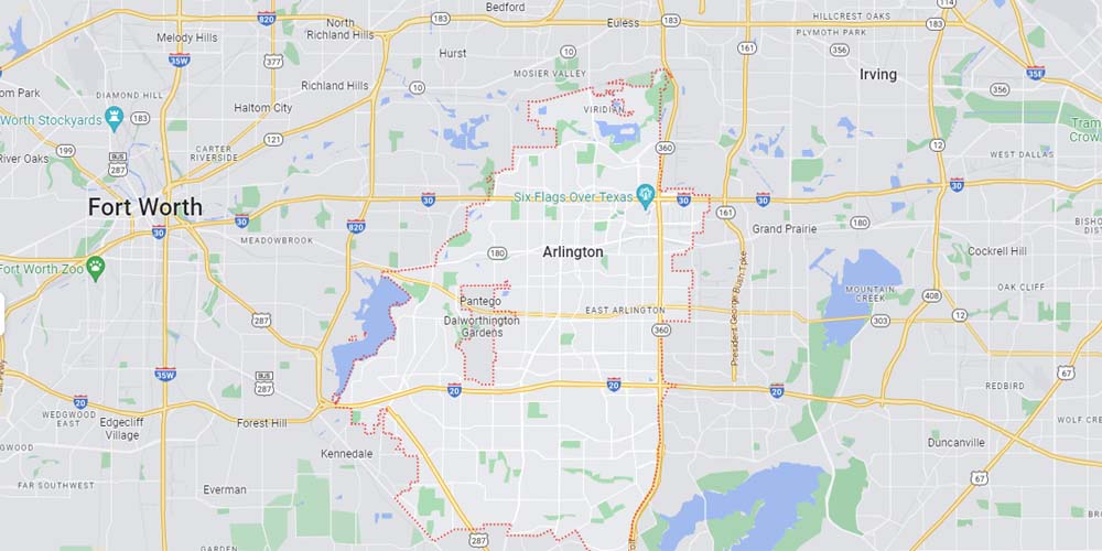 Arlington Texas Map